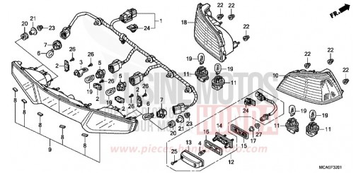 FEUX COMBINES ARRIERE (GL1800C/D/E/F/G/H) GL1800C de 2012